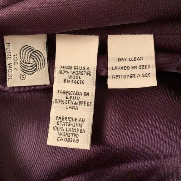 Jones New York Wool Blazer w/ Shoulder Pads Size 10 - Picture 13 of 13